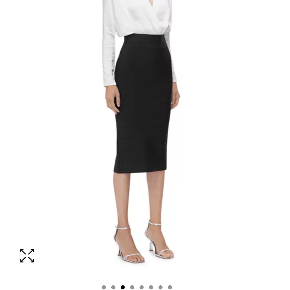 Nwot Herve Leger Black Knee-Length Pencil Skirt size XS